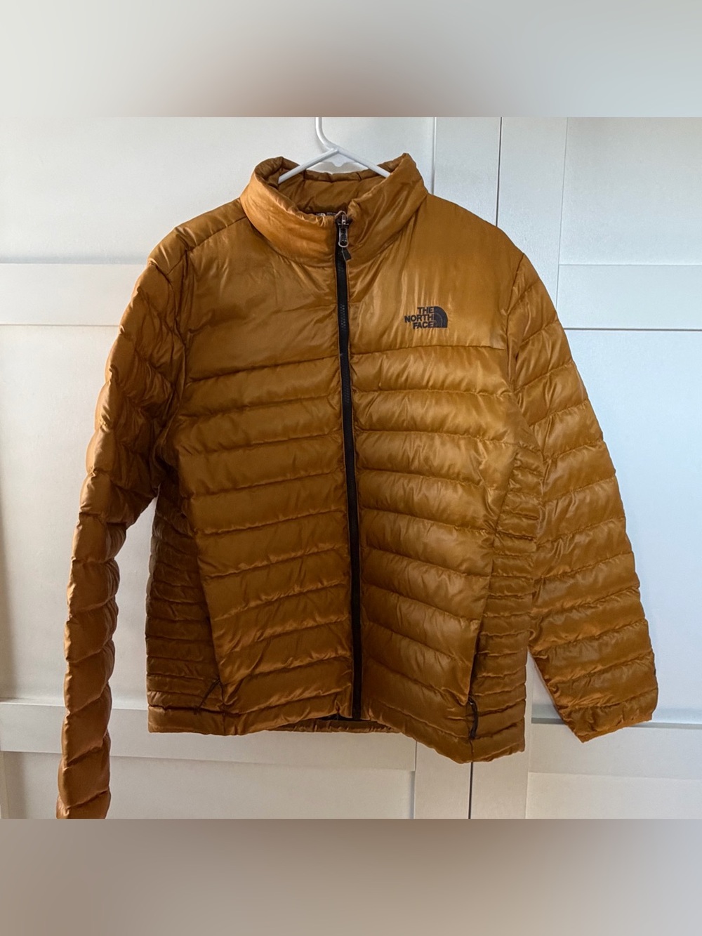 The North Face 550 Men’s Goose Down Puffer Jacket Gold yellow orange